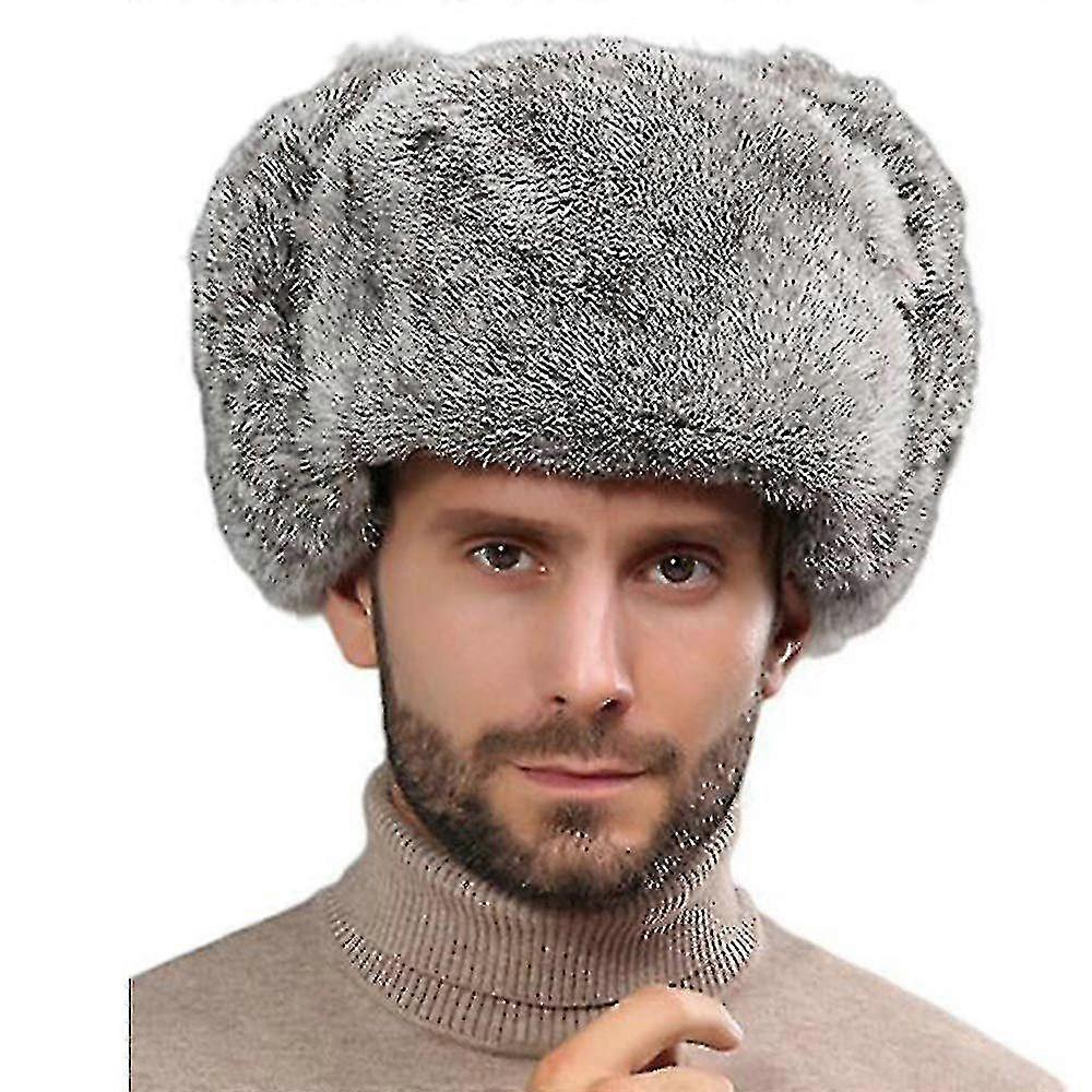 Furry Russian Trapper Cap Winter Soft Warm Bomber Earmuffs Cap