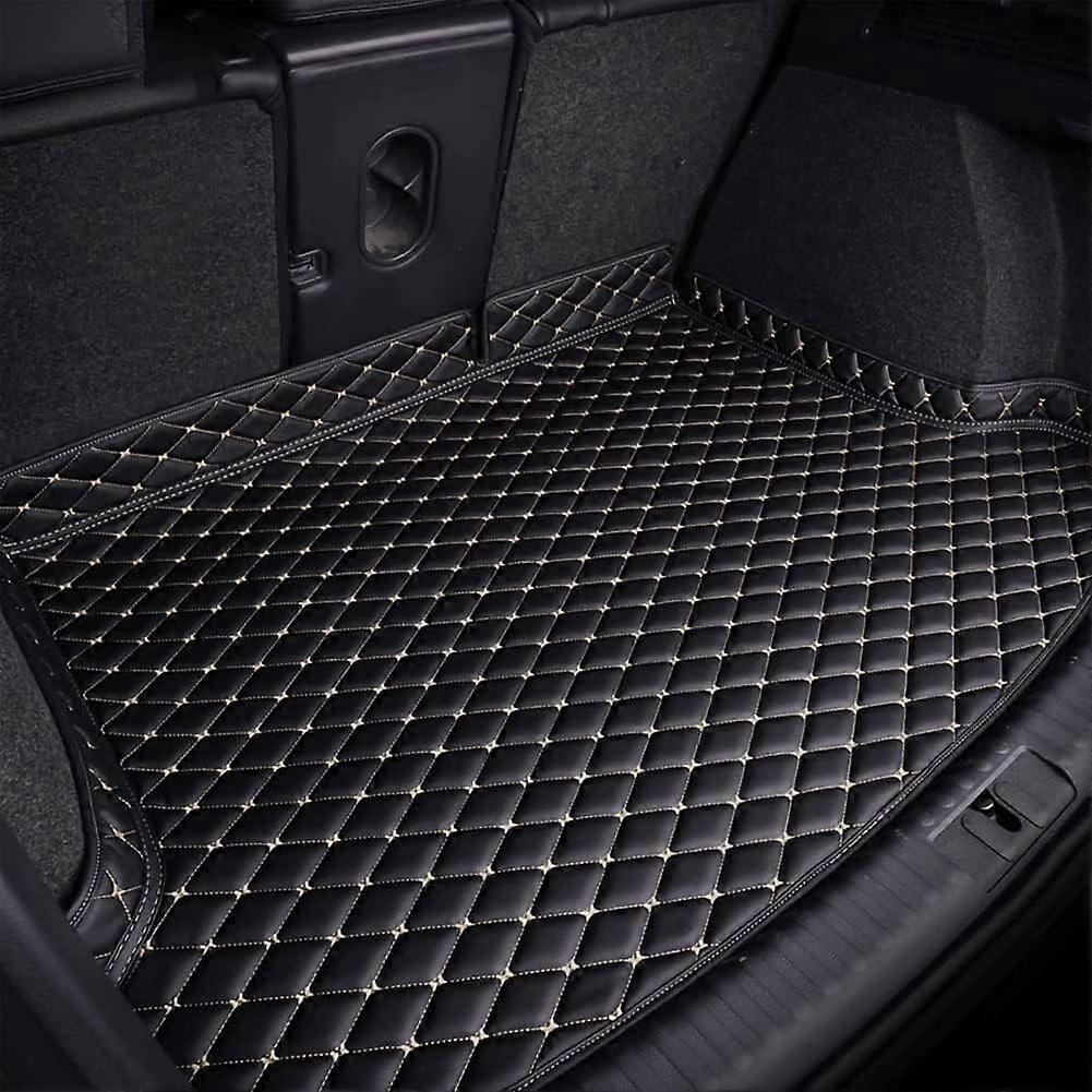 Car Leather Boot Mats for Mazda CX-5 2017-2022, Rear Trunk Cargo Pad Boot Liner Luggage Tray Protector Non-Slip Durable Waterproof Mat,D Coffee