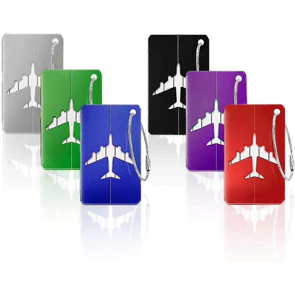 Pack Of 6 Luggage Tags Luggage Tags With Name Tag Address Tag Luggage Tags Made Of Metal