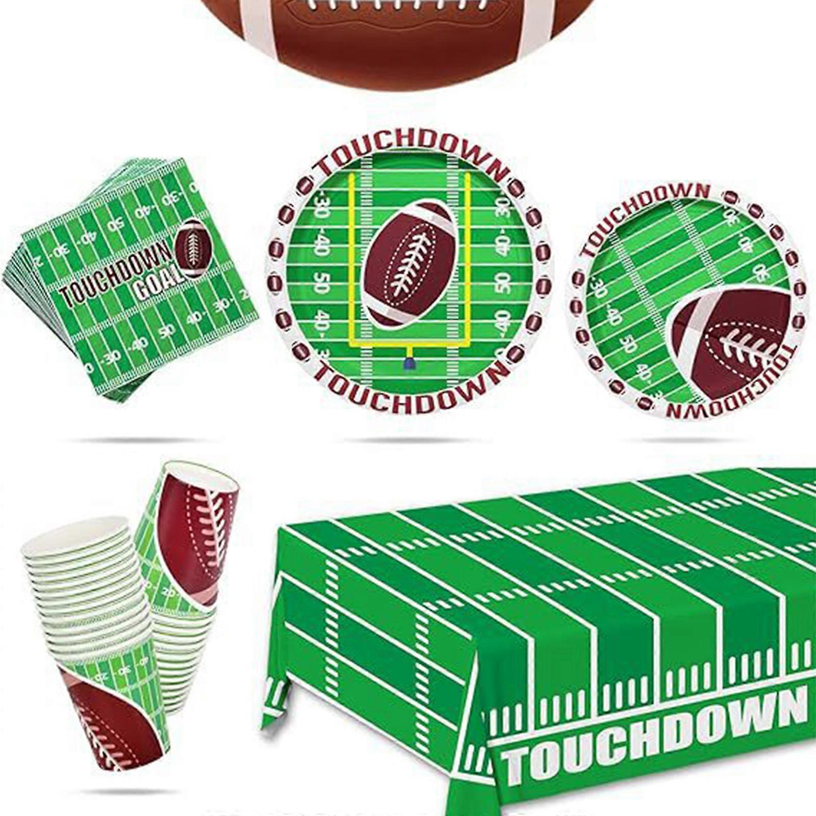 Football Party Decorations Disposable Tablecloth Plastic Touchdown Table Cover1
