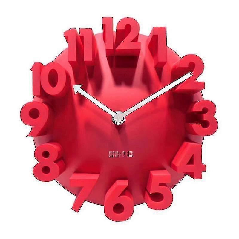 3d Wall Clock Big Digital Modern Contemporary Home Office Decor Round Quartz Clock