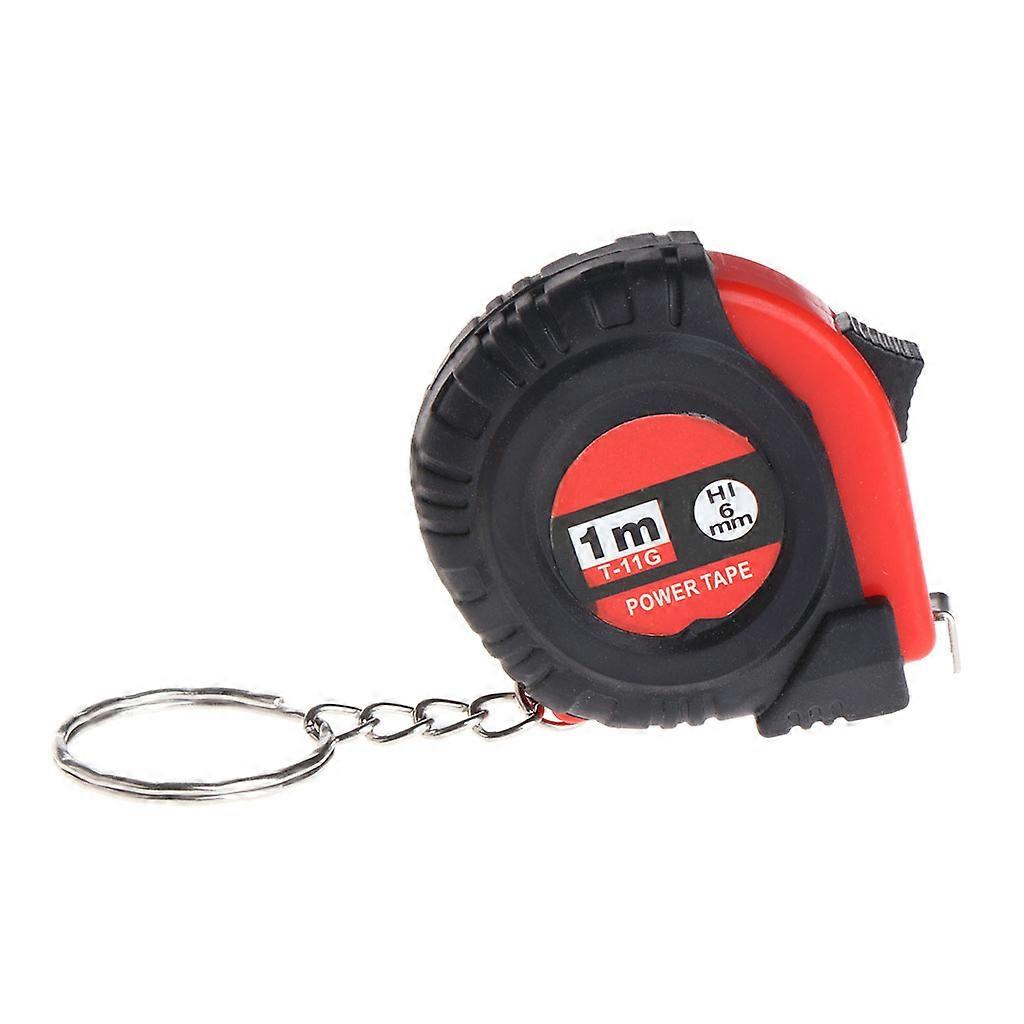 Mini Tape Measure With Key Chain Plastic Portable 1m Retractable Ruler cm/Inch