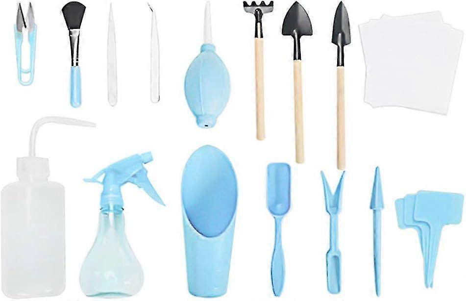 Garden Tool Set, Mini Indoor Garden Tool Set, Complete Tool Set, Suitable For Indoor Or Potted Planting, A Total Of 16 Pieces