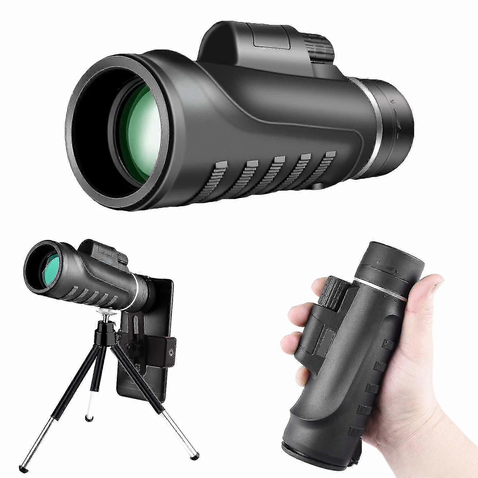 Telescopio monocular 12x42, prisma bak4 hd monocula