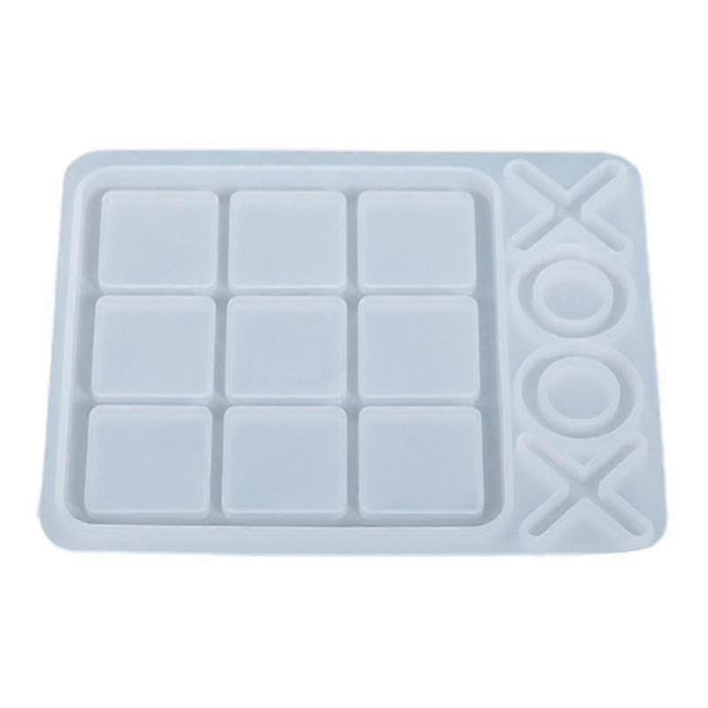 Crystal Epoxy Molds Fun Game XO Tic Tac Toe Casting Toy Molds Creative Reuse
