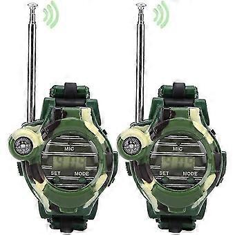 Kids Walkie Talkie Watch 2 Pieces Kids Simulation Military Watch Walkie Talkie