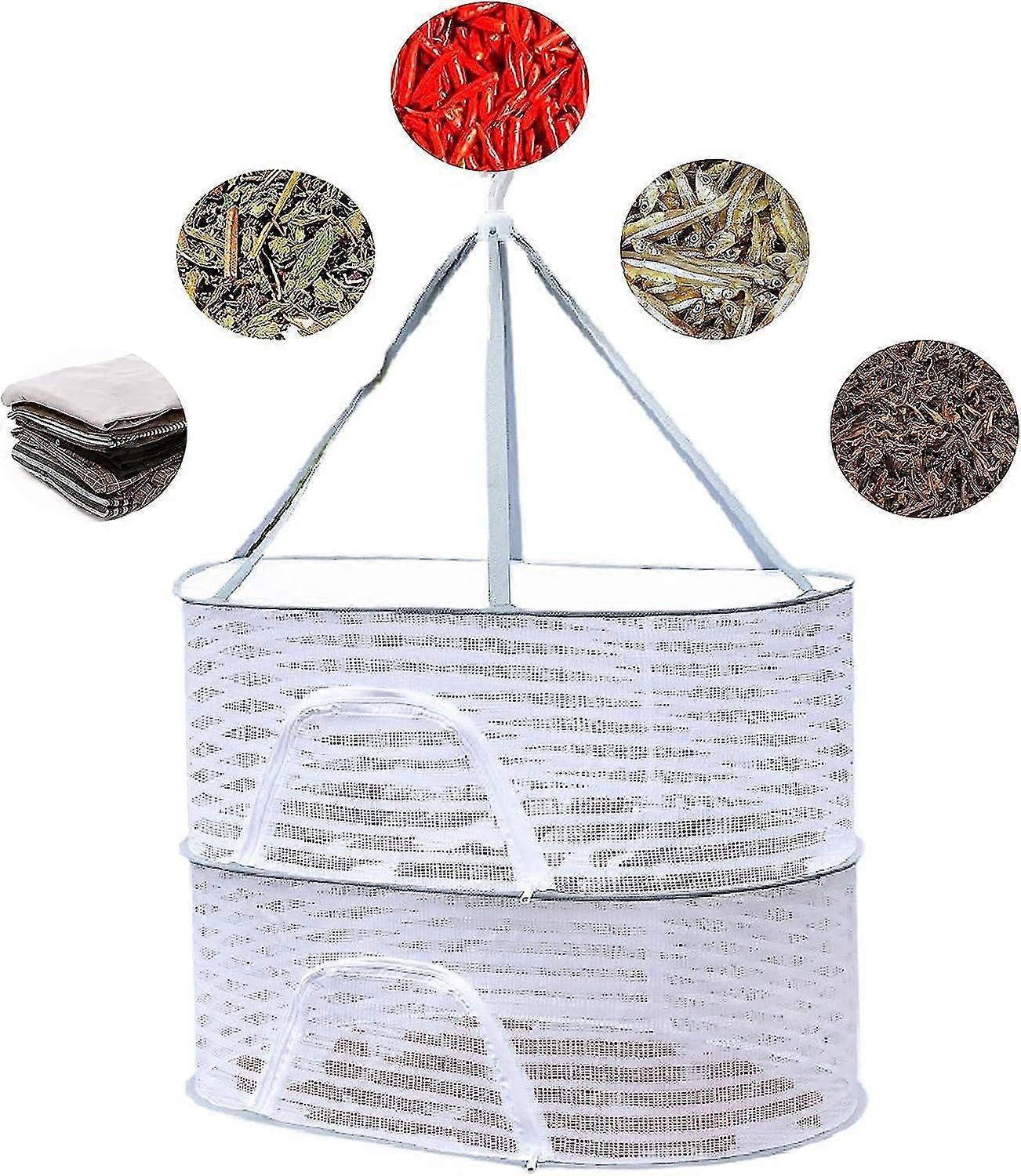 Drying Net Herbs, Mesh Drying Net For Herbs, Hanging Dry Net, Foldable Herb Dryer With Zips, For Drying Seeds, Fish, Vegetables, Fruit
