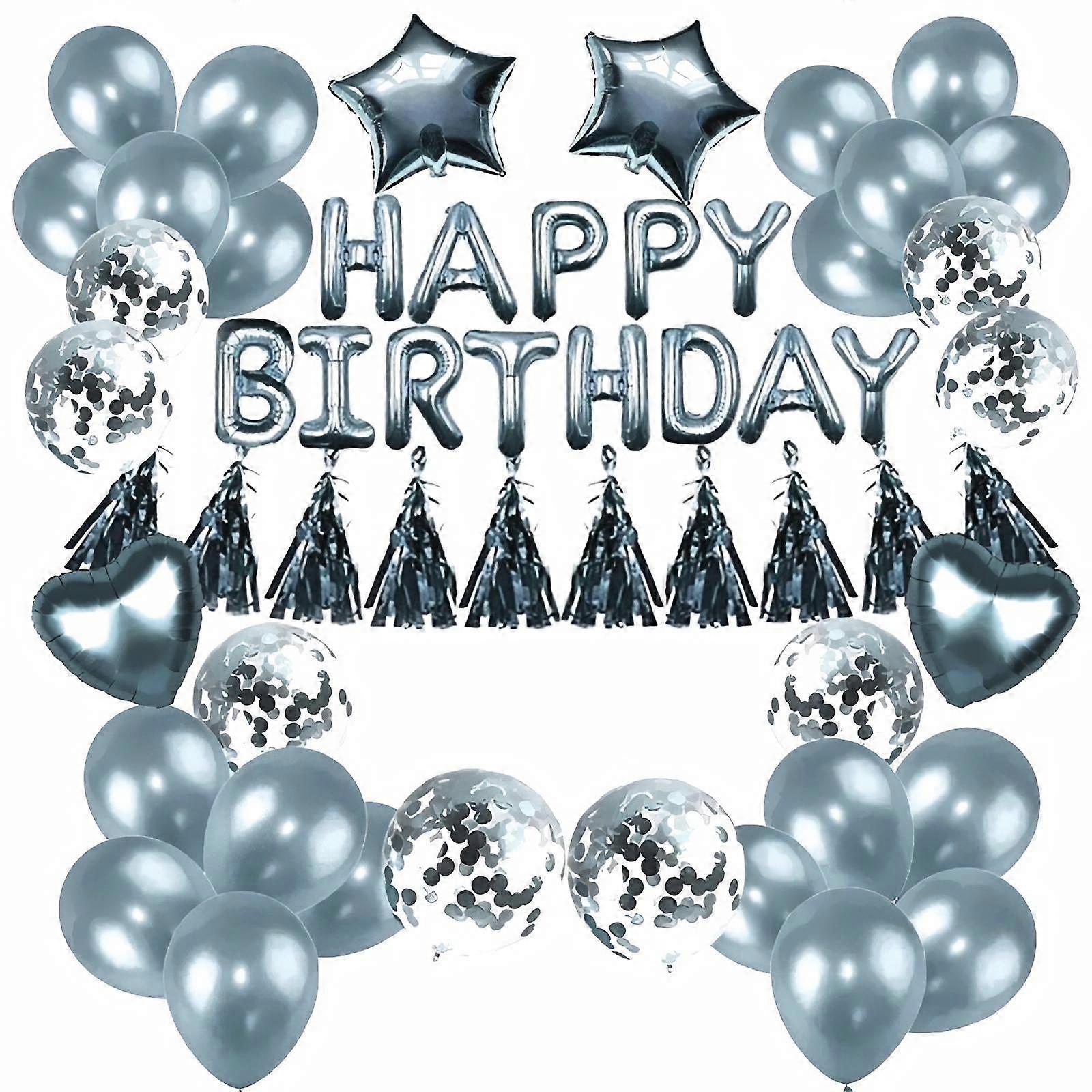 Decoración de cumpleaños (plata)