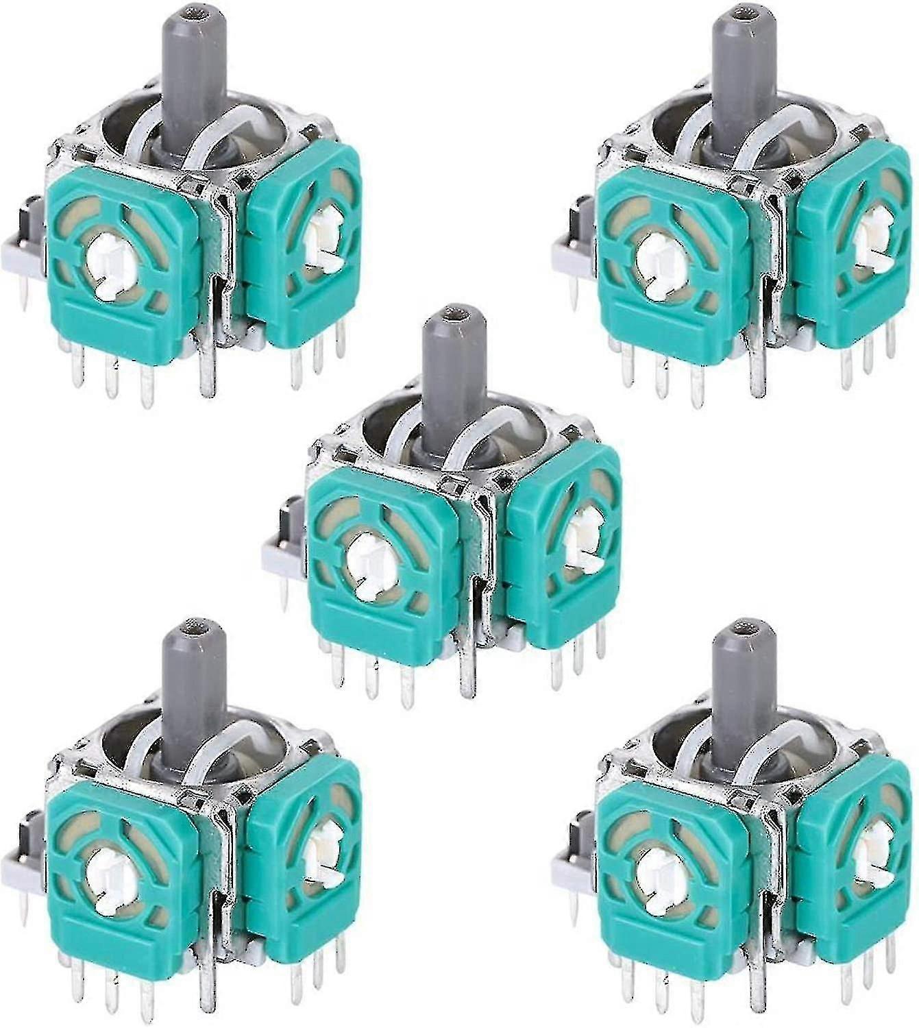 3D Analoger Sensor Joystick Rocker Links / Rechts Daumen Controller (5pcs, Grün)
