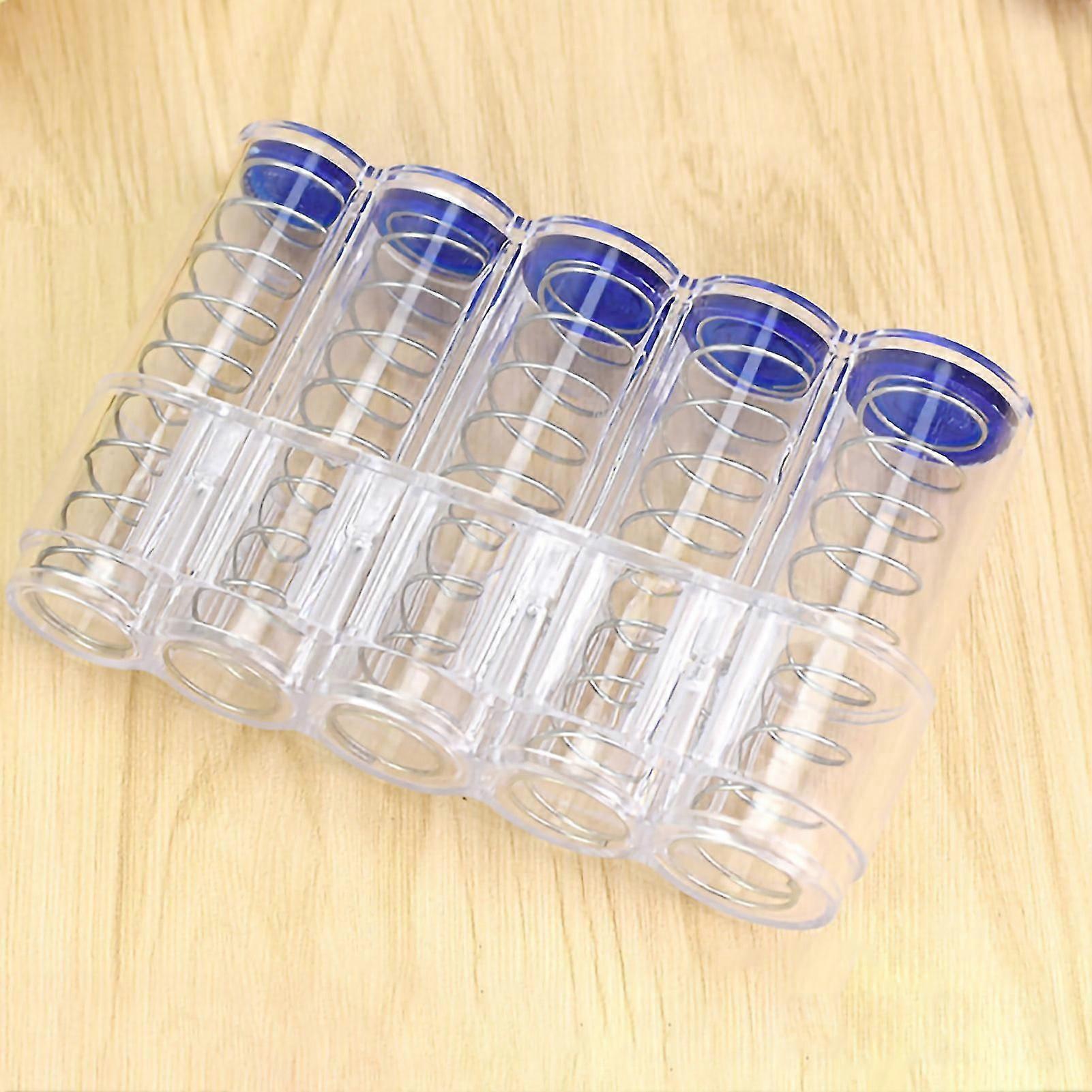 Coin Changer Dispenser Multi Layer Stackable Large Capacity Coin Storage Tubes Coin Box for Office Bank Transparent