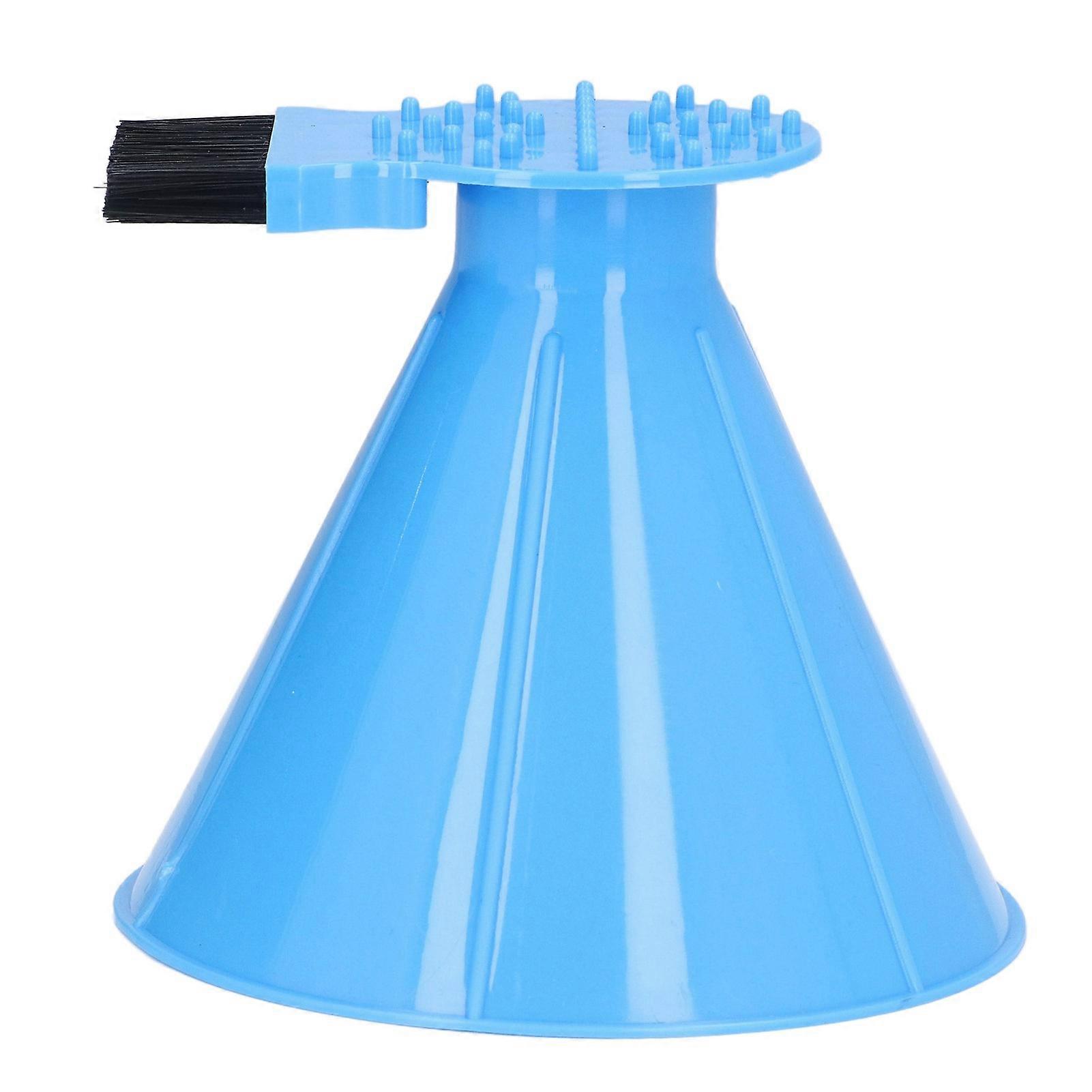 Ice Scraper Plastic Cone Multi Functional Funnel Snow Remover with Brush for Car Windshield
