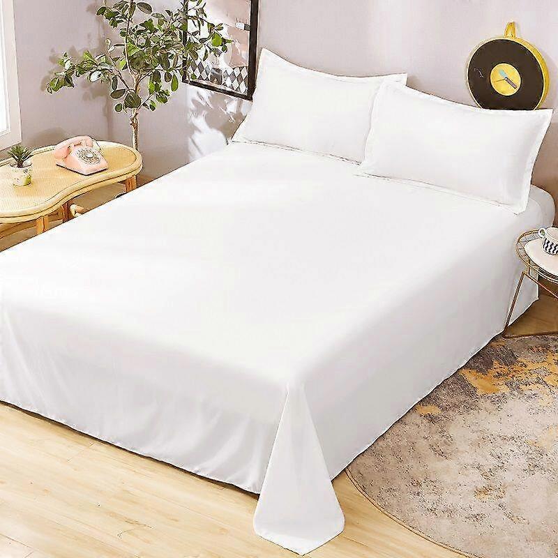 Pure Color Washed Cotton Flat Sheet for Baby Adults Single Double Queen King Cadar Bed Flat Bedsheets Bedspread