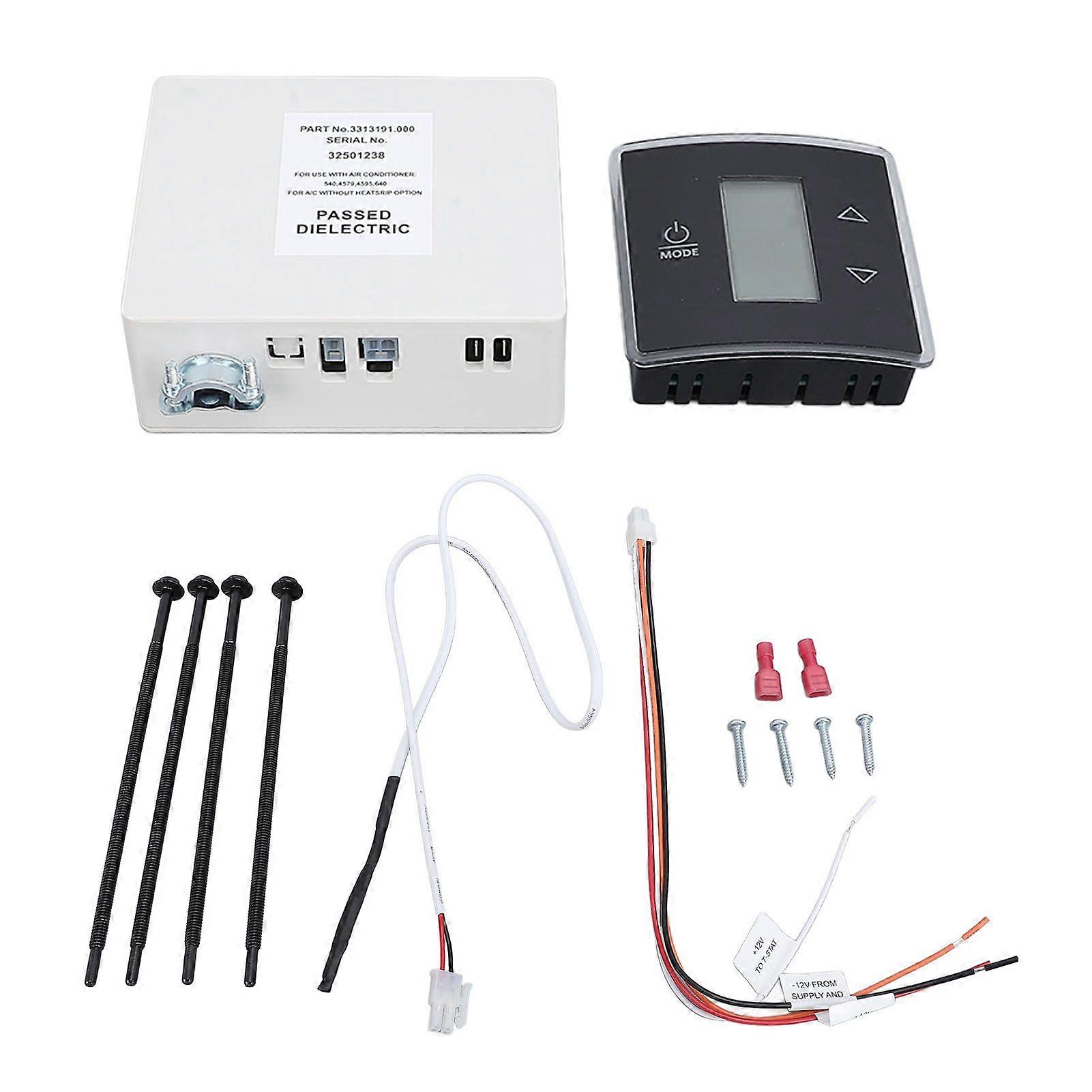 RV Wall Thermostat Control Kit LCD Display 3316230.714 Single Zone CT Thermostat with Control Board for Air Condtioners B59530 B57915 MK1116
