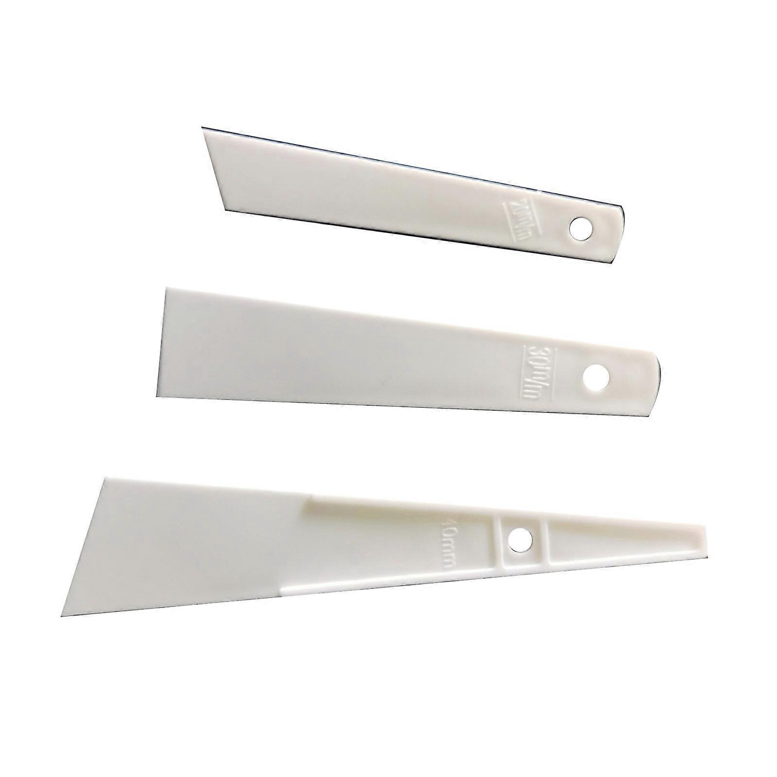 Plastic Scraper Set Scraper Putty Knife Set 20mm/30mm/40mm Cleaning Scraper with Long Handle for Applying, Spackling
