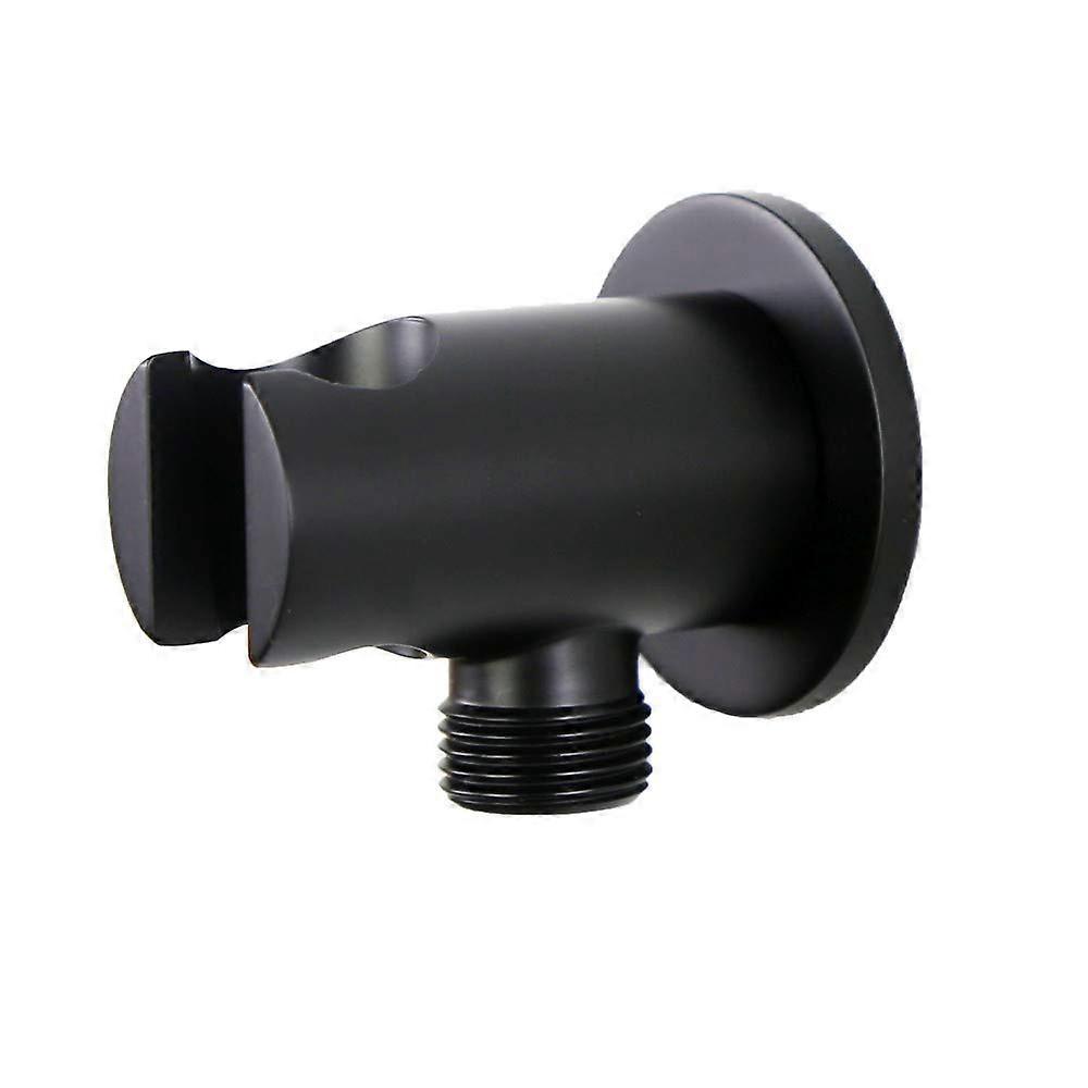 Black Shower Head Bracket Holder for Wall Mounting, Adjustable 360 Degree Angle, Durable ABS Plastic, Easy Installation