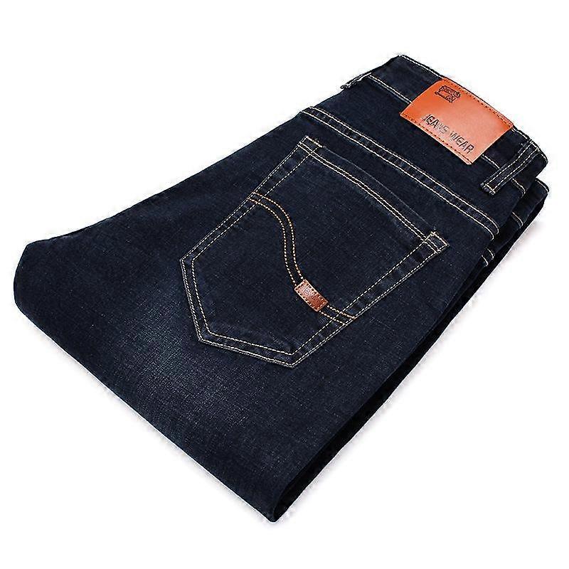 ג'ינס נמתח חדש לגברים נוער ישר דק טרנד רב-תכליתי מזדמן מכנסיים לגברים ארבע עונות פסקה