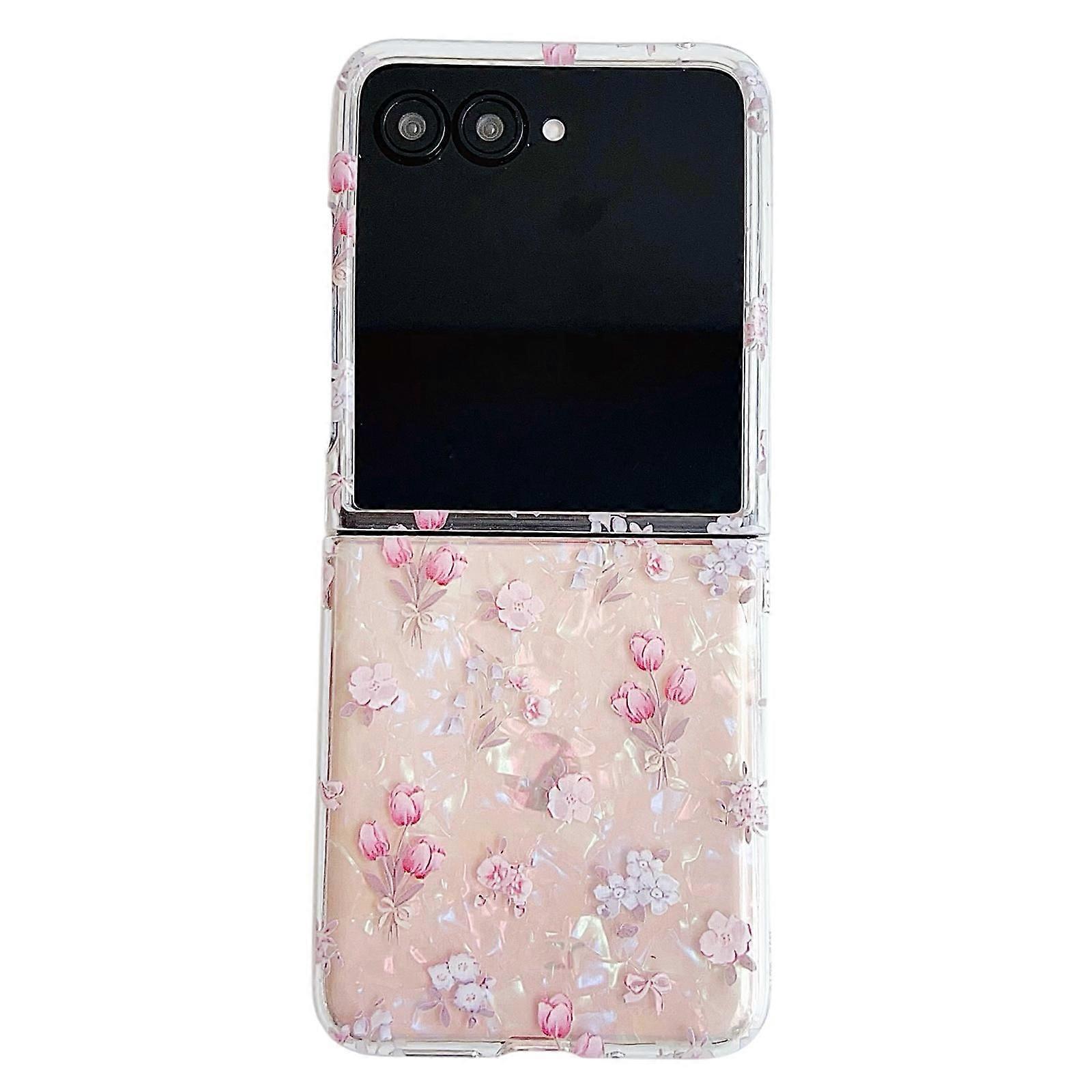 Flower Pattern PC Case For Motorola Razr 40 Ultra