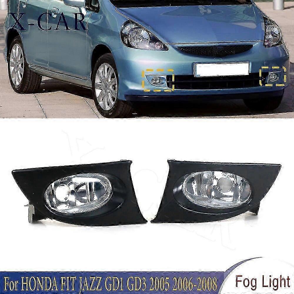 (Free shipping)X-car Left / Right Front Bumper Fog Light Foglamp Foglight For Honda Fit Jazz Gd1 Gd3 2005 2006 2007 2008 33950-saa-h11
