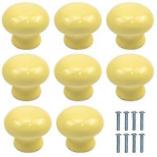 35mm Cabinet Knobs 8pcs Drawer Pull Handles Round Door Pull Knobs