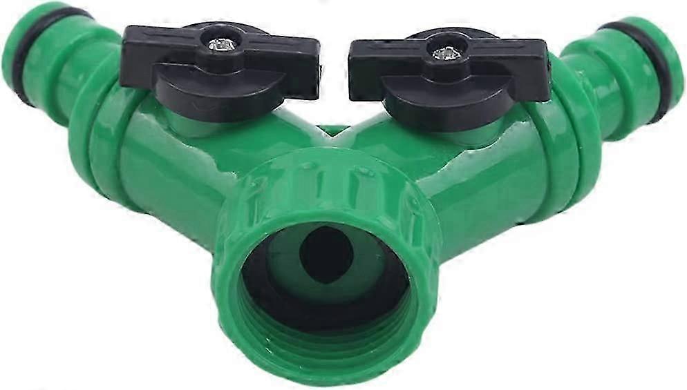 Y Connector Garden Hose Adapter Resealable Tape Quick Coupling Drip Irrigation System Adapter 2-Way Valve Garden Irrigation