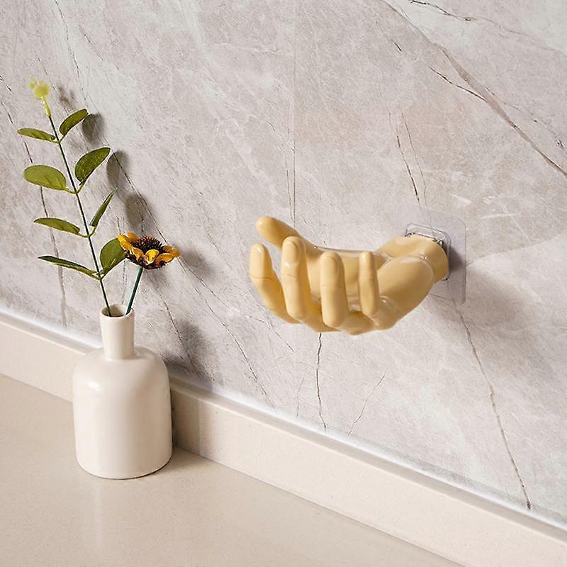 Resin Creative Storage Wall Hook Trace-less Bathroom Supplies Hand Shaped Hanger Practical