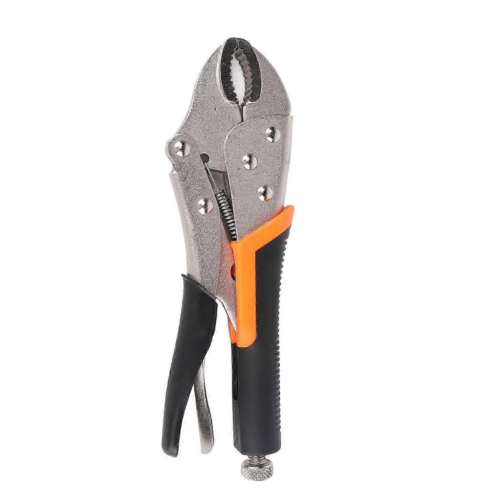 10in Pressure Pliers Pressure Adjustable Multi Function Plastic Handle Locking Pliers for Maintenance Woodworking