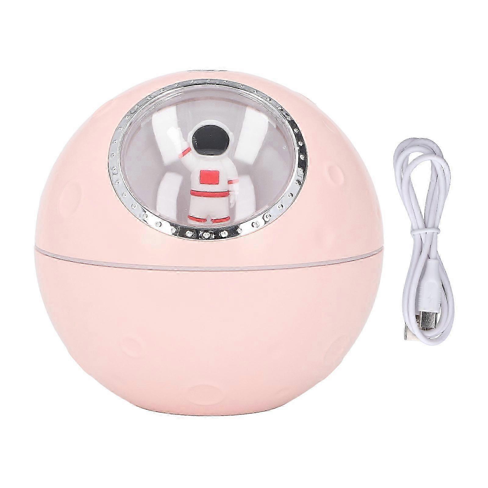 Space Capsule Humidifier 2 Gears Adjustable 300ml Quiet Cute Astronaut Humidifier with Diffuser and Nightlight Pink