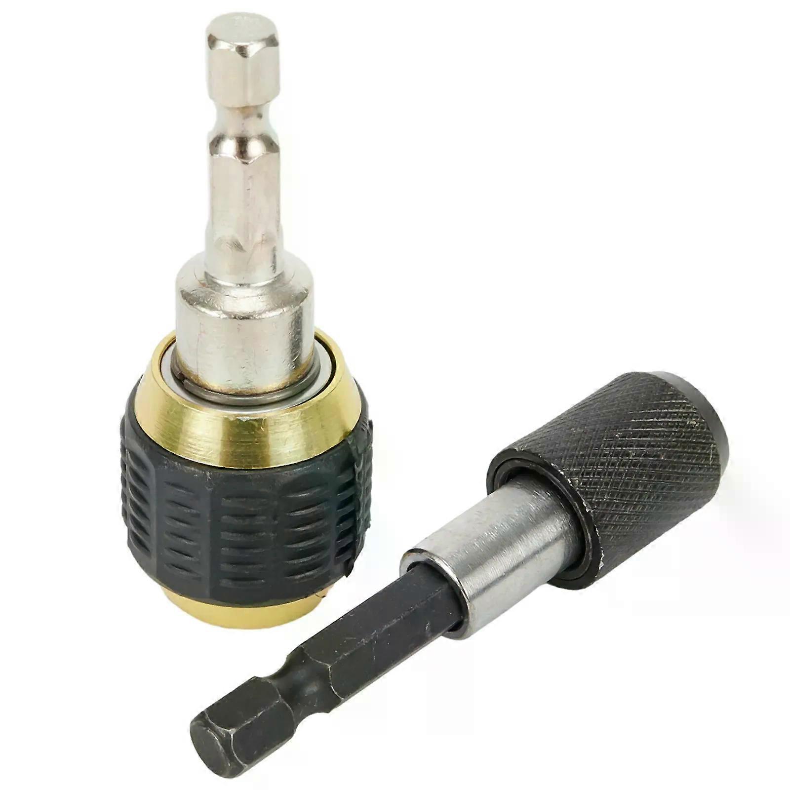 2pcs Hex Shank 60mm Keyless Drill Chuck Driver Quick Change Convertor Adapter Drill Bit Holder Power Tools