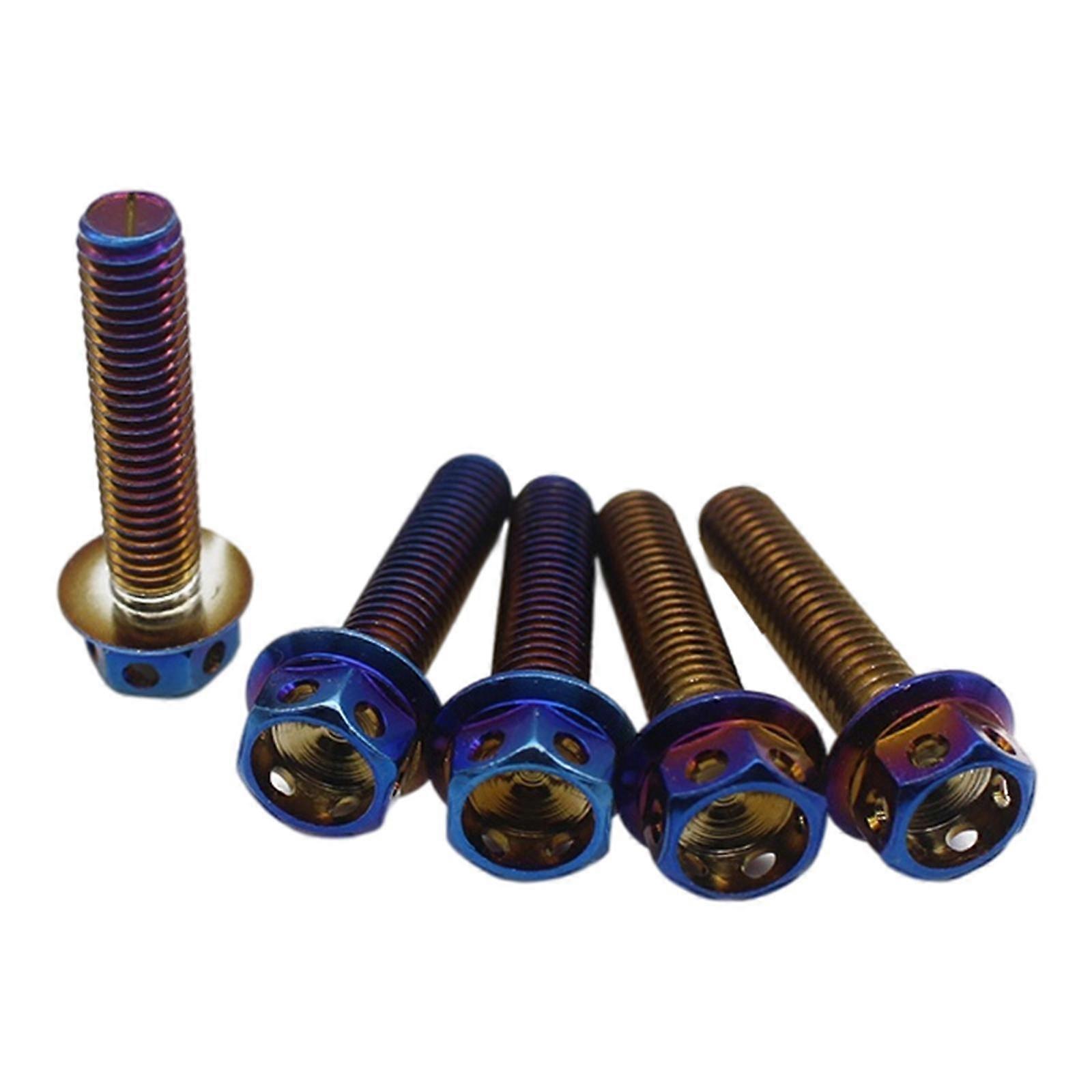 5 Pieces M8 Wheel Lug Bolt Screw Fit for Vespa GTS300 Easy to Install Blue