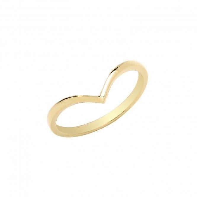 9ct Yellow Gold Plain Wishbone Ring RN1655