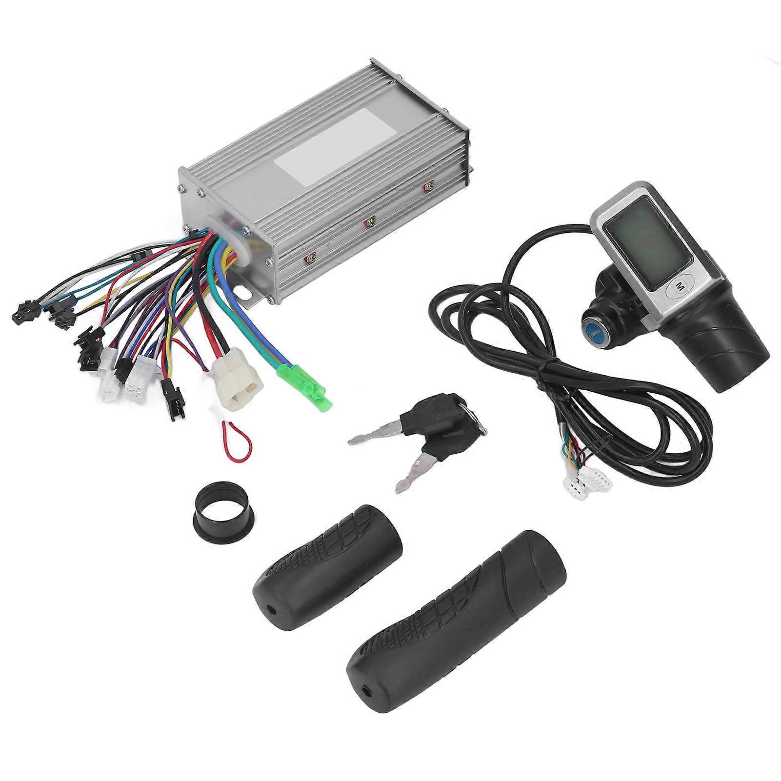 Electric Bicycle 36V 48V 500W Brushless Motor Controller LCD Display Speed Control Throttle Grip Kit