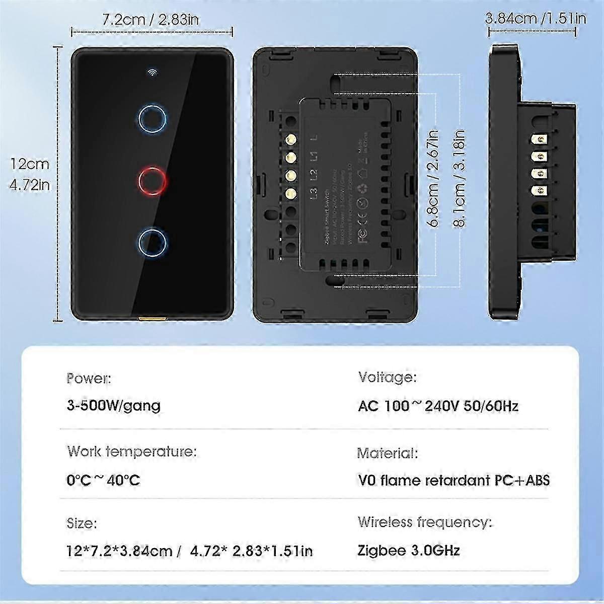 Tuya Zigbee Smart Switch Home Magnetic Relay Wall Touch Switch Remote Control Voice Timer Wifi Switch High quality