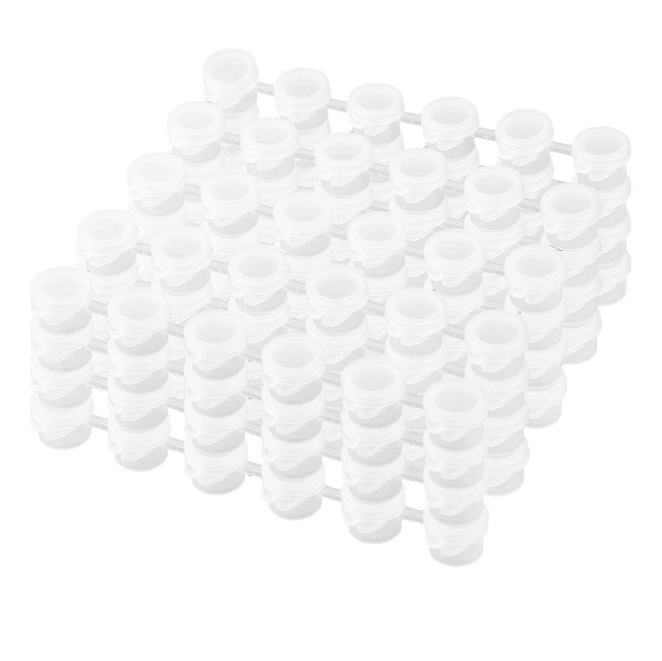 25 Strips Empty Paint Pots Strips Mini Clear Storage for Classrooms