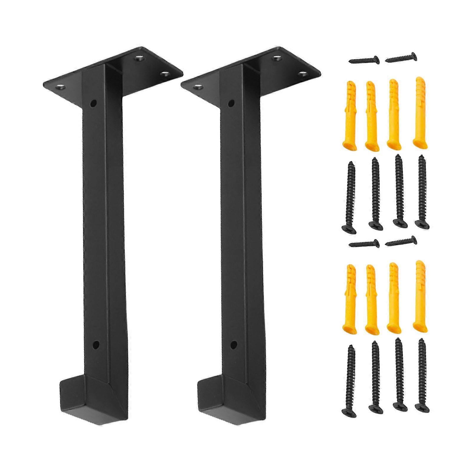 Decorative Shelf Support L Shelf Brackets for Kitchen and Living Room with Black Coated Rusts Proof Design