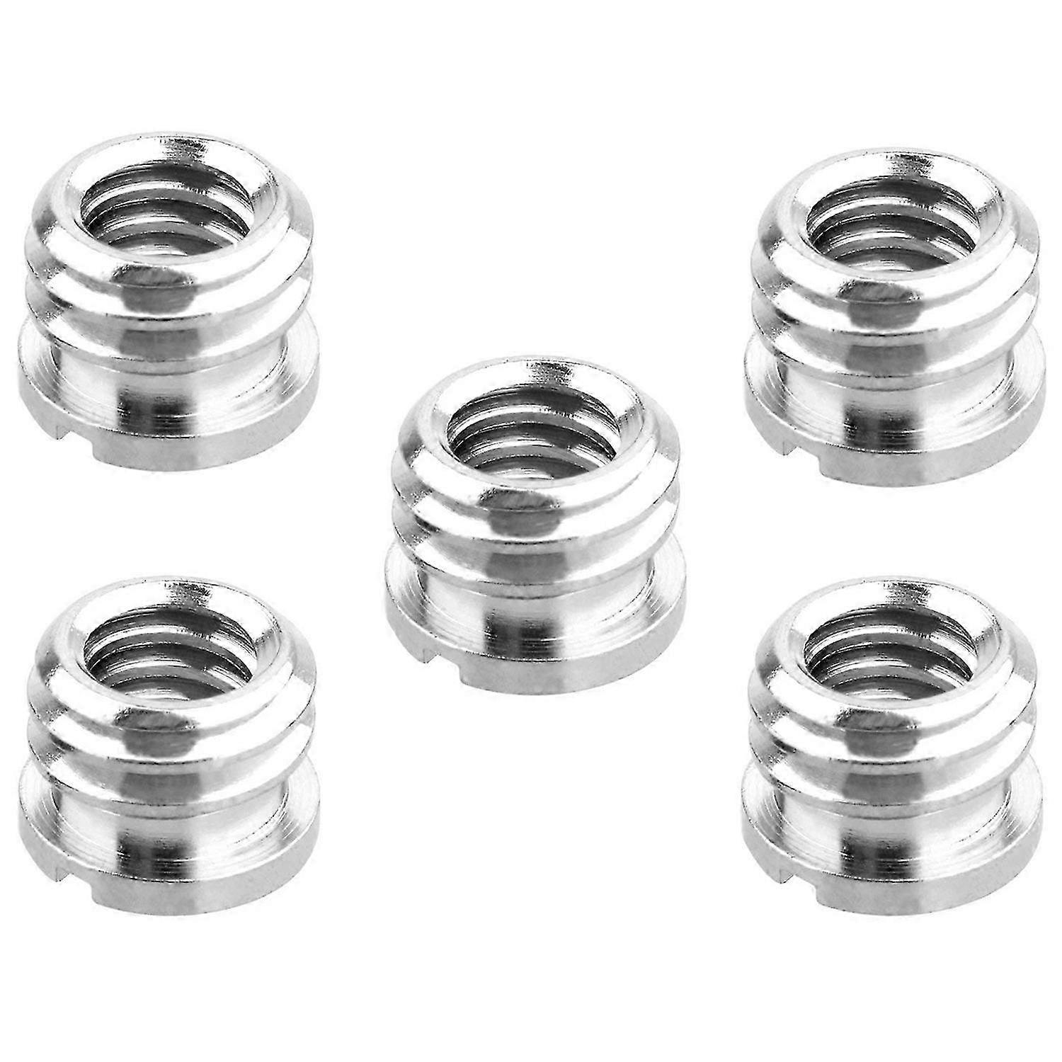 Reducer Bushing Adapter Set for DSLR Cameras - 5 Pack 1/4 inch to 3/8 inch Conversion