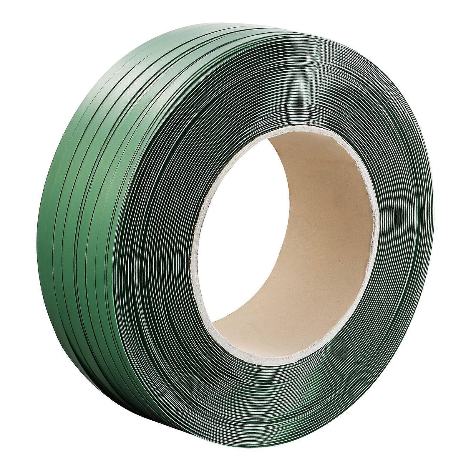 Packaging Polyester PET Strapping Roll, 4000' Length x 0.63" Width x 0.03" Thickness, 992 lbs Break Strength, Green