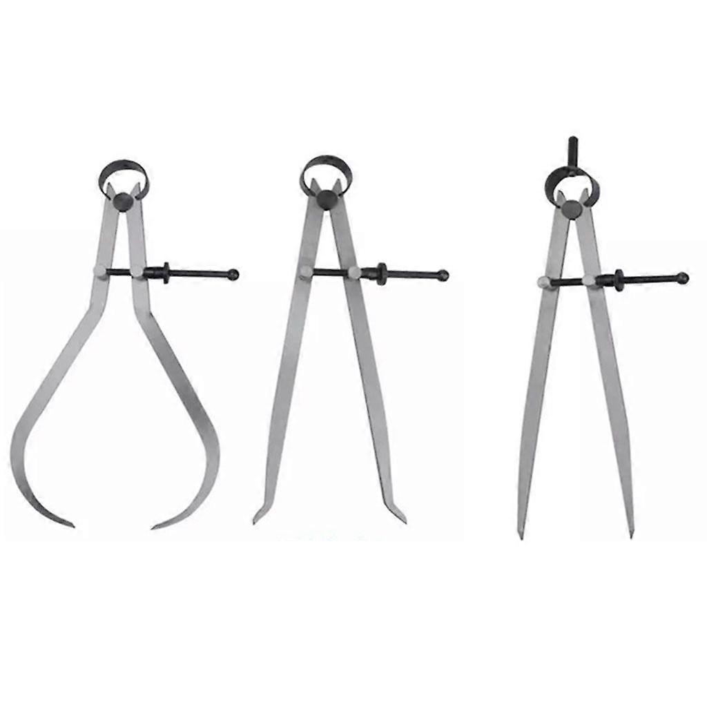 Spring Calliper Set Alloy Steel Heat Treated Points Inside Outside & Divider