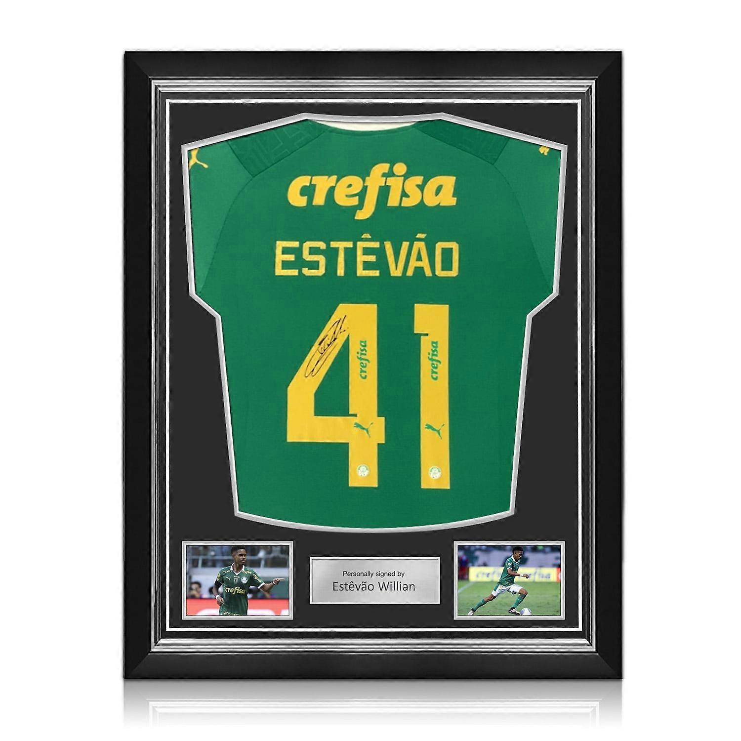 Estêvão Willian υπέγραψε Palmeiras 2024-25 εντός έδρας φανέλα ποδοσφαίρου. Superior Πλαίσιο