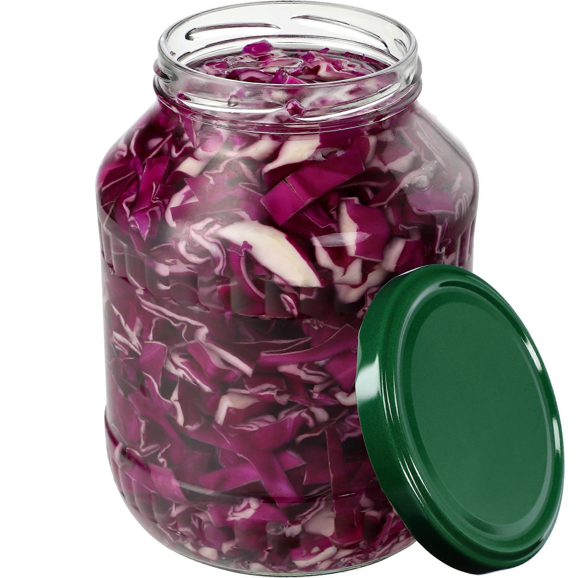 KADAX Glass jar 1.7L for preserves cucumbers tinctures + cap fi89