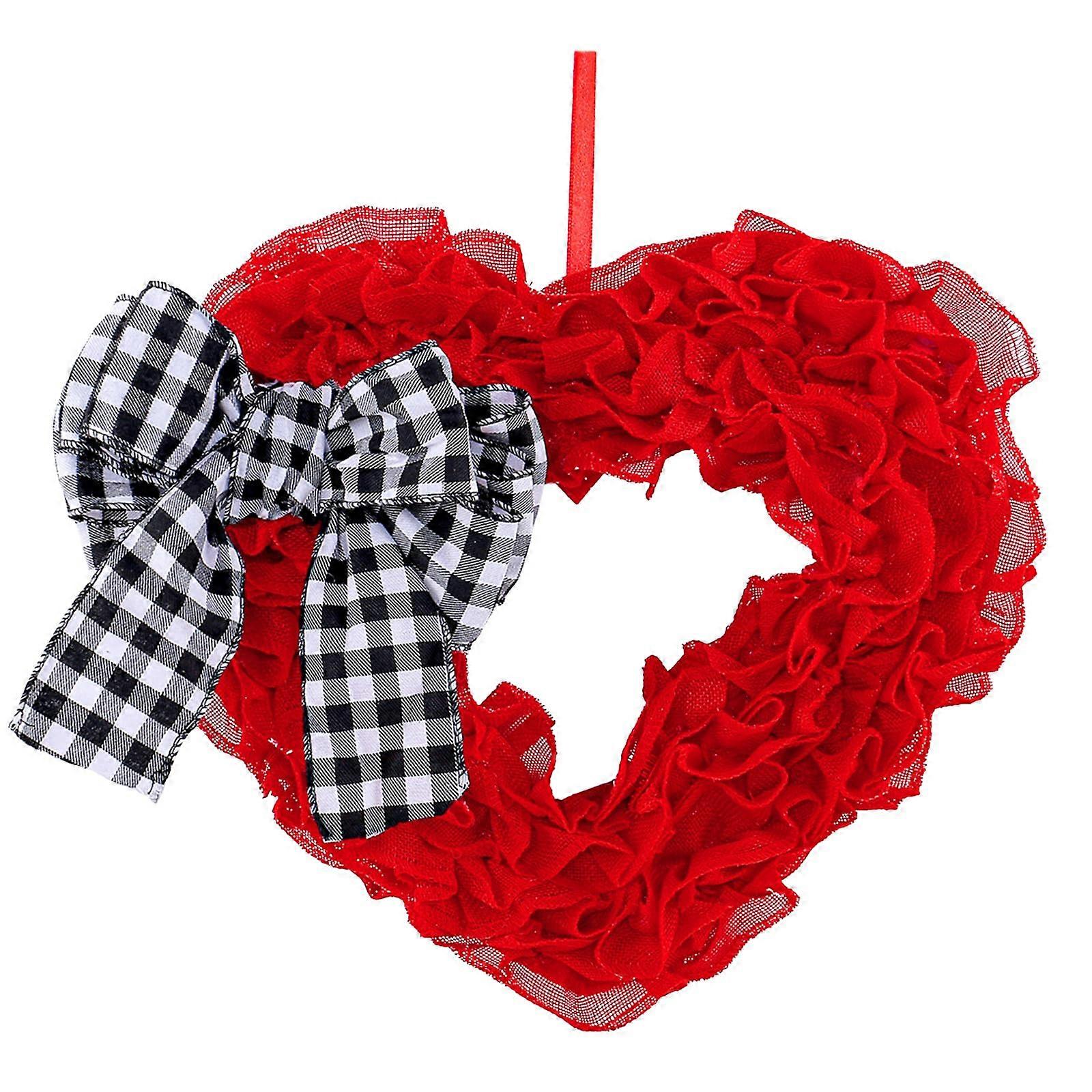 Heart Shaped Wreath for Valentine's Day Decor 15'