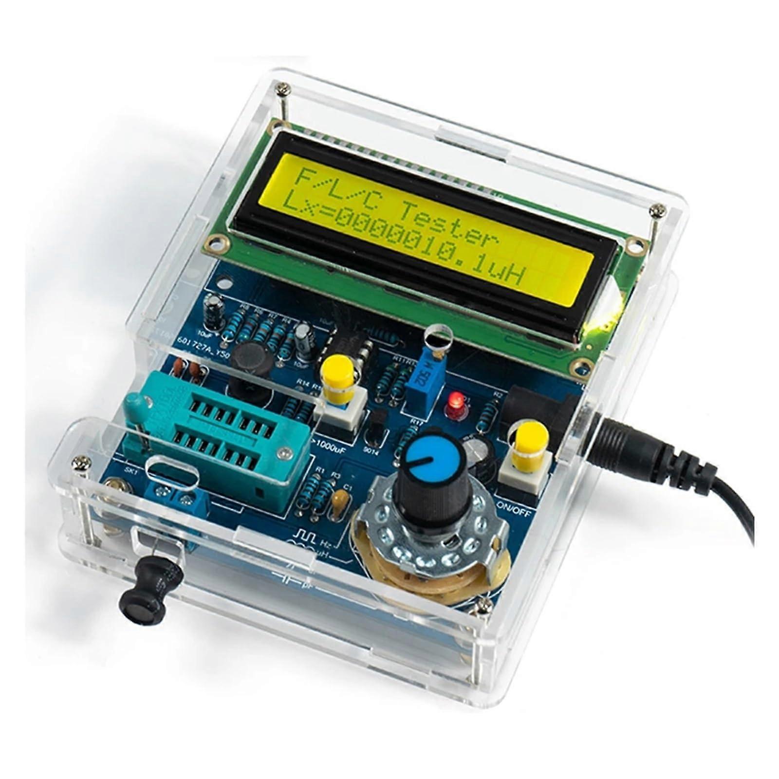 DC 5V High-Precision Inductance and Capacitance Meter DIY Kit with Case for Soldering Practice and Transistor Testing