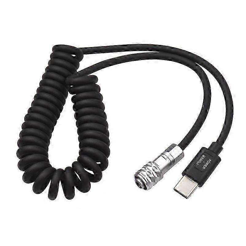 החלפת כבל חשמל USB-C למצלמת קולנוע כיס Blackmagic BMPCC 4K/6K לכבל קפיץ USB Type-C-2025-ss