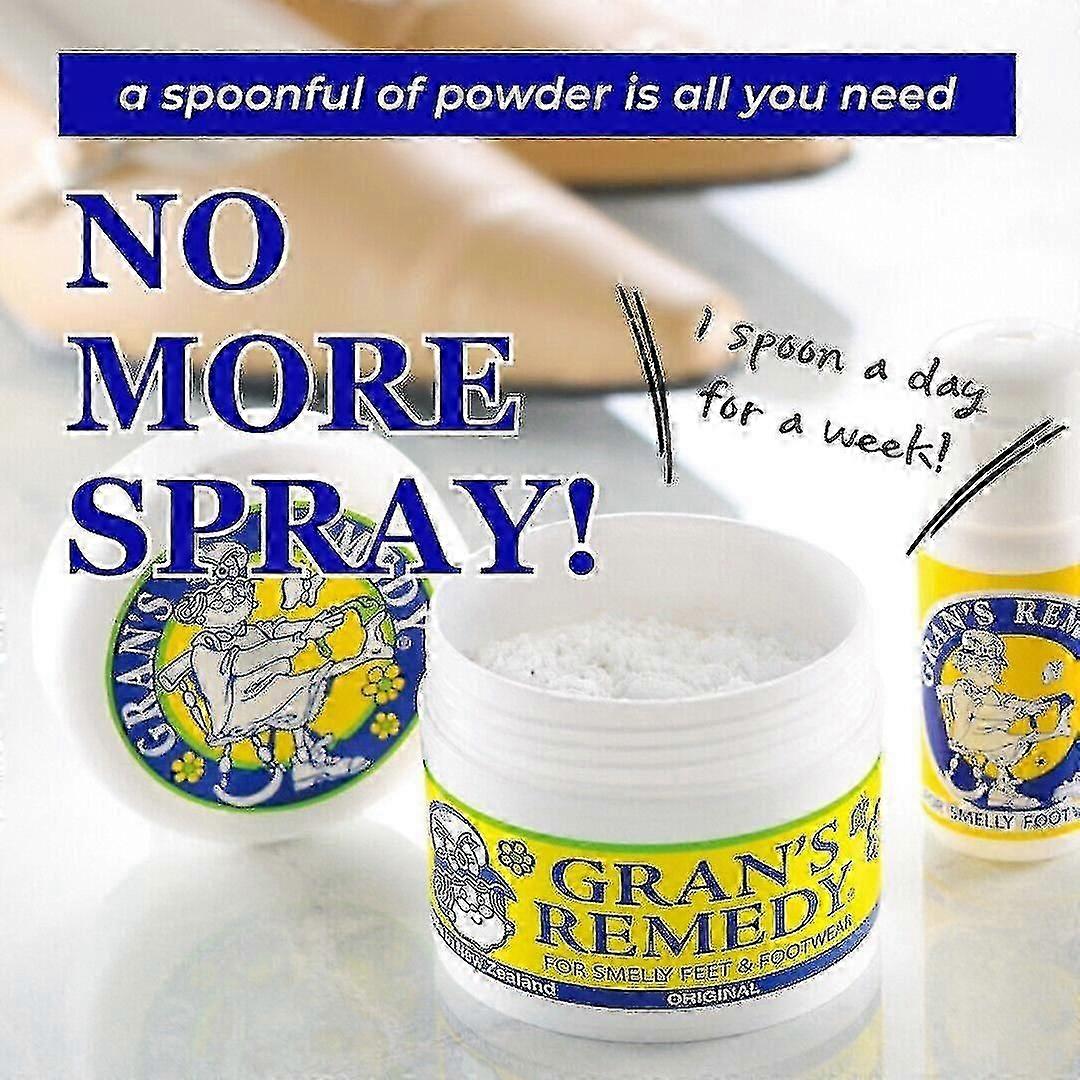 Gran's Remedy Désodorisant pour chaussures poudre et éliminateur d'odeurs de pied (refroidissement)