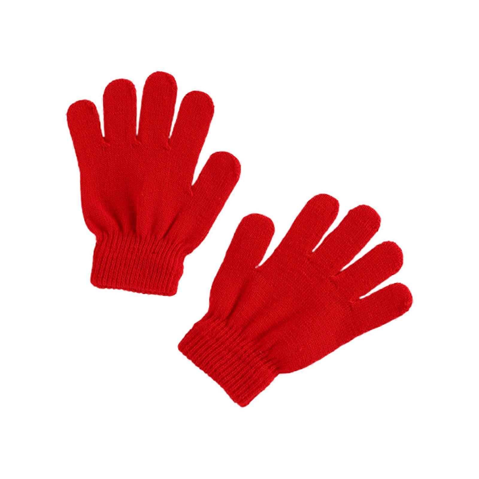 Winter Warme Einfarbige Gestrickte Kinder Handschuhe Split Finger Handschuhe PUW1521