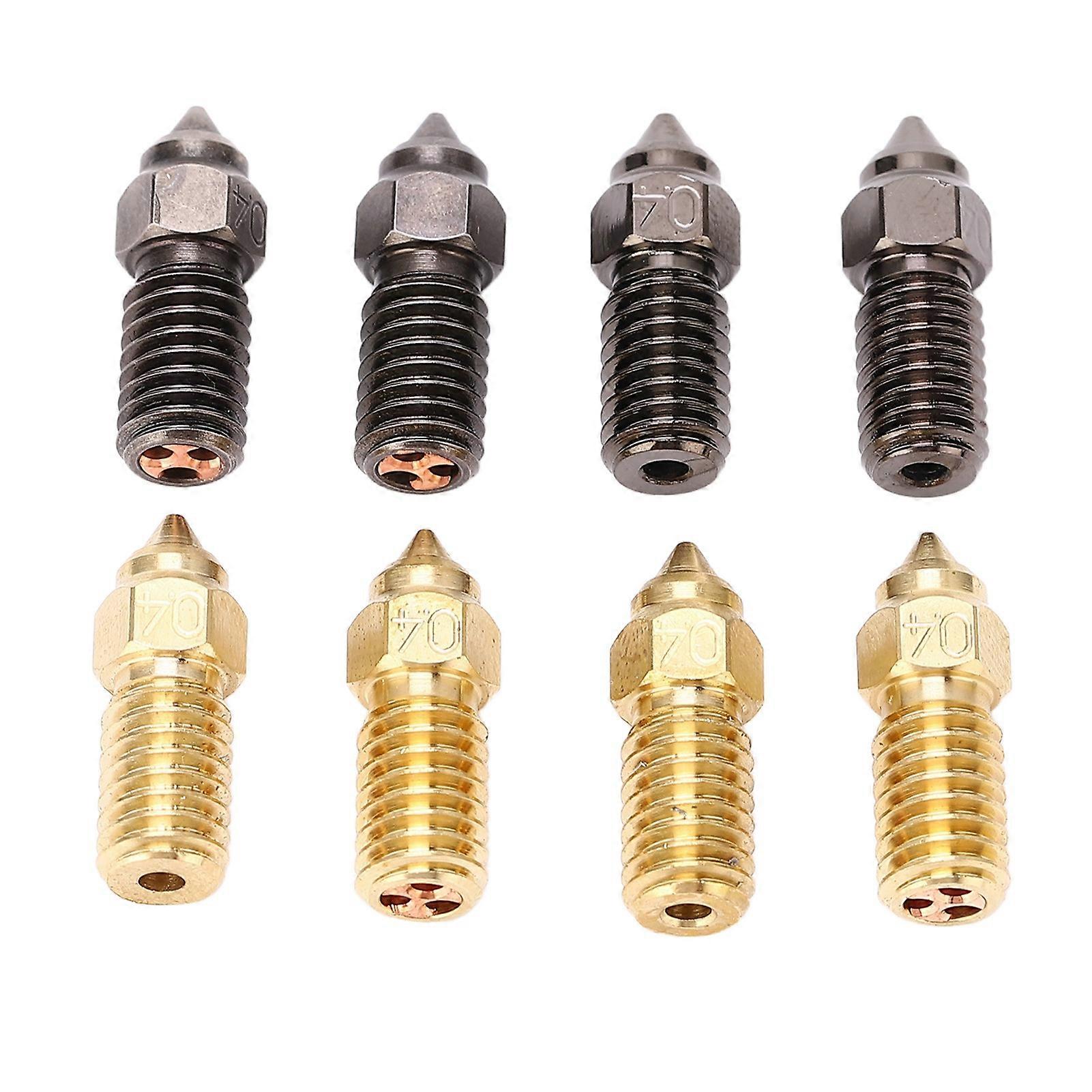 8Pcs 3D Printer Extruder Nozzle 0.4mm M6 Hotend Extruder Nozzle for ELEGOO Neptune 4