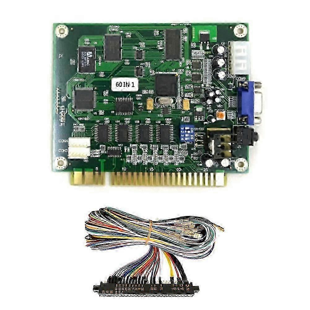 60 in 1 Multicade PCB Board Arcade Game Board with 28P Cable VGA Output Arcade Game Board Horizonta js