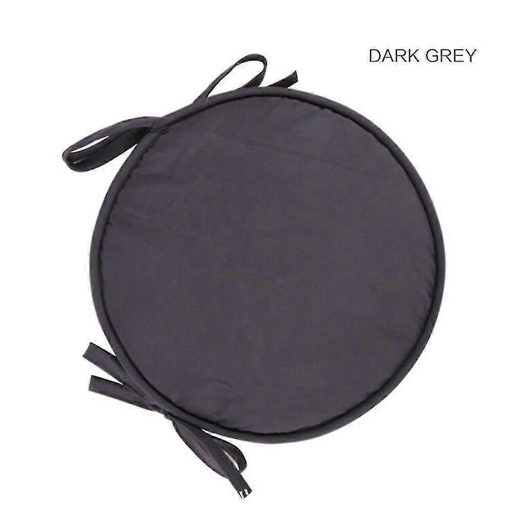 Hmwy-plain Round Chair Seat Cushion Pads With Straps Tie On Chairs Indoor