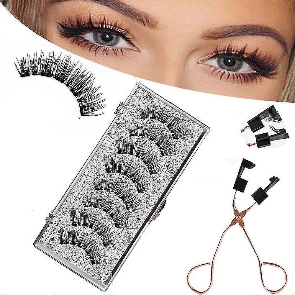 Magnetic Eyelashes Without Eyeliner Reusable False Lashes With Clip