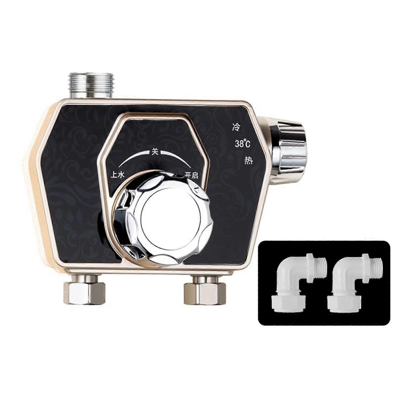 Solar Thermostatic Mixing Valve For Shower Faucet, Auto Temperature Adjustment, Hot And Cold, Model 7, 1/2-Inch