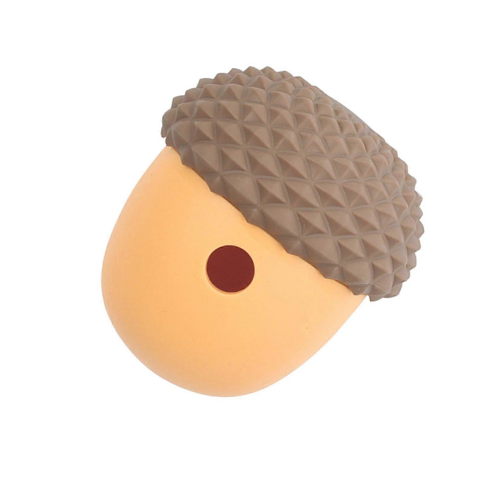 Dog Puzzles Feeder Toy Silicone Acorn Shape Puzzle Balls Slow Feed Interactive Dog Toy For Small Pets Gray